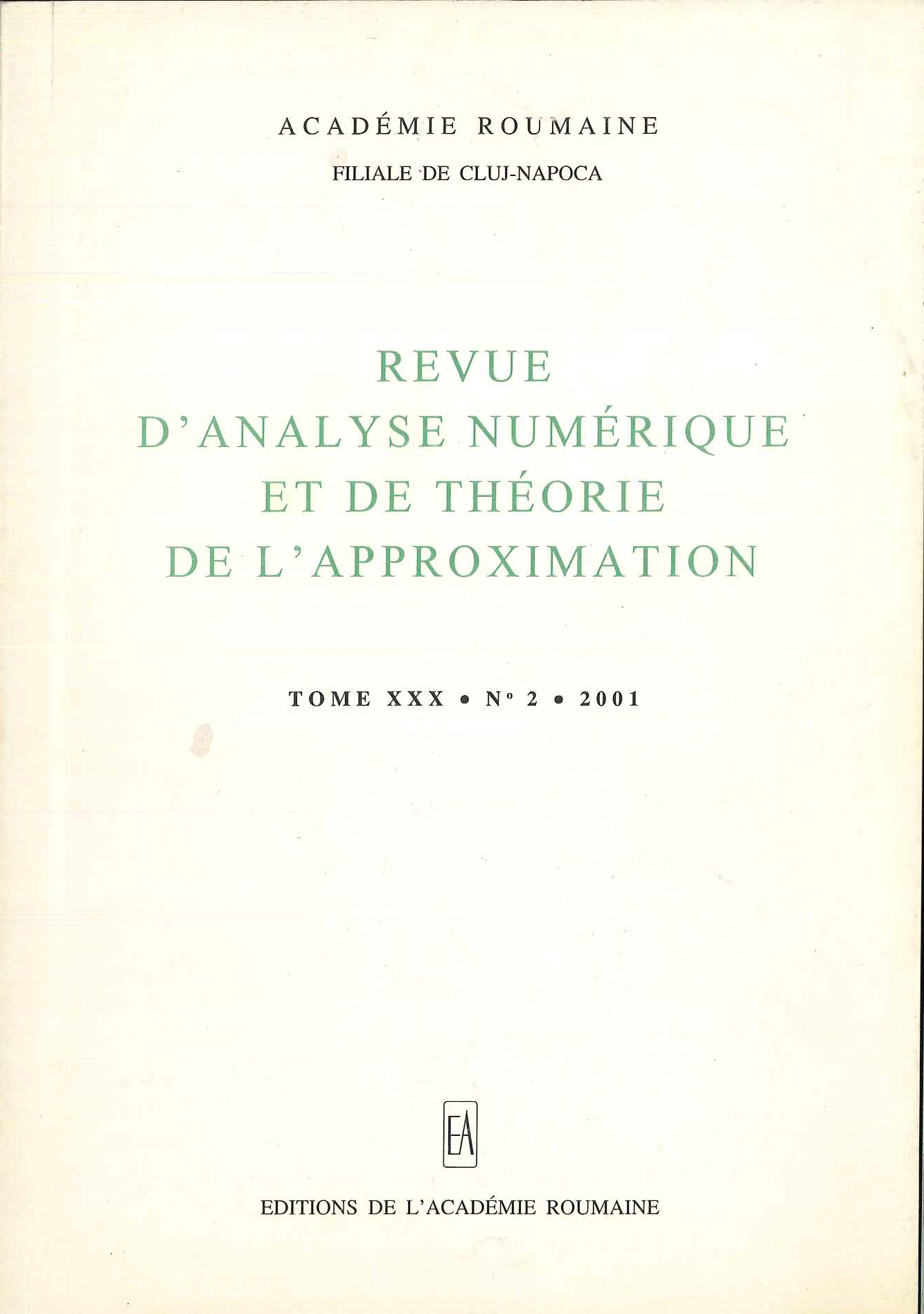 					View Vol. 29 No. 2 (2000)
				